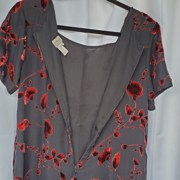 Coldwater Creek Floral Velvet Overlay Dress - Picture 4 of 8